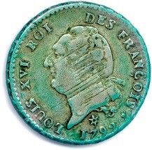 null Three coins Constitution and Convention : 15 sols 1792 - year 4 Limoges Ci 2243,...