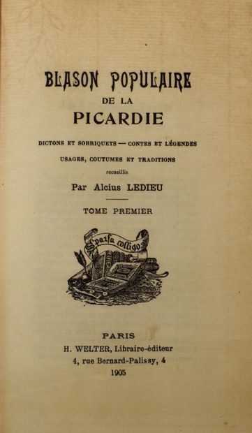 null NISARD (Charles) : Des chansons populaires. Paris. E. Dentu, 1867. 2 vol. in-12....