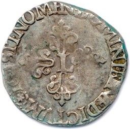  LOUIS XIII 1610-1643. Demi-franc en argent 16(25 ?) C = Saint Lô. Ci 1625 (6,90g)....