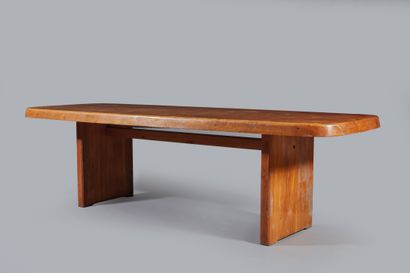 null Pierre CHAPO (1927-1987) : Table de salle à manger, modèle T20A du référencier...
