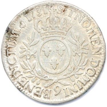 null Two silver coins of LOUIS XV : Ecu with laurels 1731 9 = Rennes Ci 2117 (28,81...