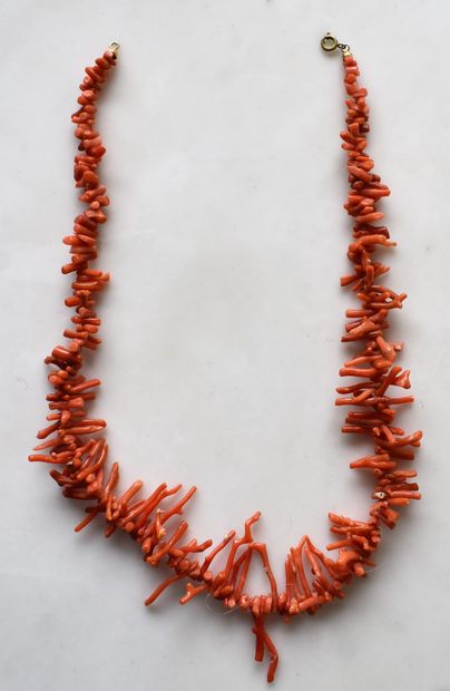 null NECKLACE in coral sticks.