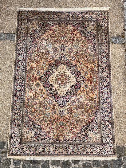null Kazack carpet on a beige background. Length 245 - Width 171 cm