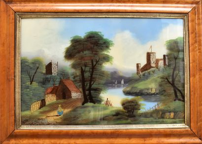 null PAIRE DE FIXÉS SOUS-VERRE : Paysages animés. Haut. 38 - Larg. 56 cm

Lot délivré...