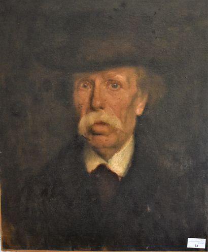 null FRENCH SCHOOL of the end of the XIXth century : Portrait of a man. Canvas (accidents...