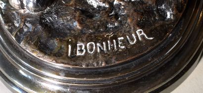 null Isidore BONHEUR (1827-1901) : Equestrian portrait of Marshal de Mac Mahon. Bronze...