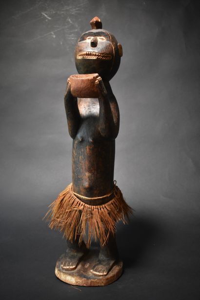Baule mendicant monkey decorated with a loincloth....