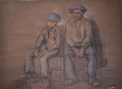 Susanne FRÉMONT (1876-1962) : Deux pêcheurs...