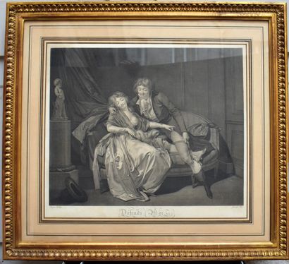 After BOILLY, PAIR OF ENGRAVINGS in black...