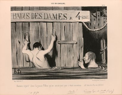 DAUMIER (H.). The Bathers. P., Aubert, s....