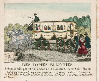null LOCOMOTION. Nouvelles Voitures dites Omnibus. P., Godet, s. d. (ca. 1825). In-4,...