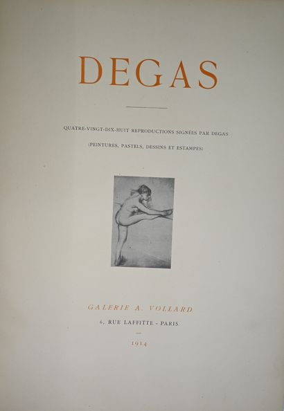 null DEGAS. Quatre-vingt-dix-huit reproductions signées par Degas (Peintures, Pastels,...