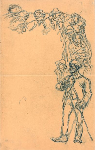 null STEINLEN. Sixty-two original drawings by Steinlen to illustrate "La Chanson...