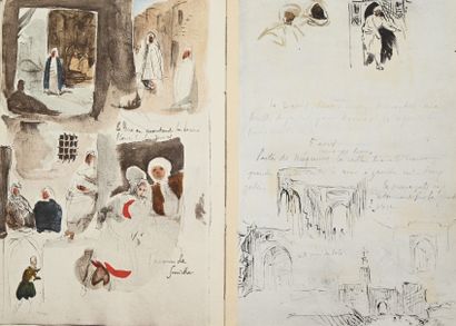  DELACROIX (Eug.). Le voyage de Eugène Delacroix au Maroc. Fac-similé de l’album...