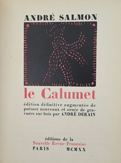 null SALMON (A.). The Calumet. P., N. R. F., 1920. In-12 square, br. with illustrated...