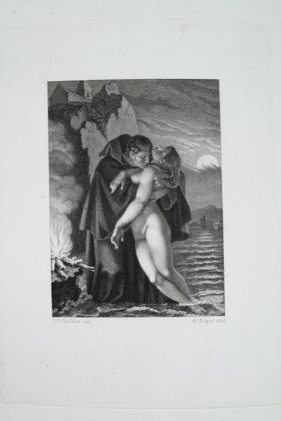 null GONCOURT (ED. de et J.). Prudhon. Étude contenant quatre dessins gravés à l’eauforte....