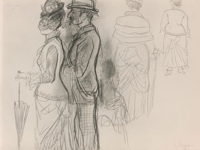 null DEGAS. Album de dessins. Préface de Daniel Halévy. P., Ed. des quatre Chemins,...