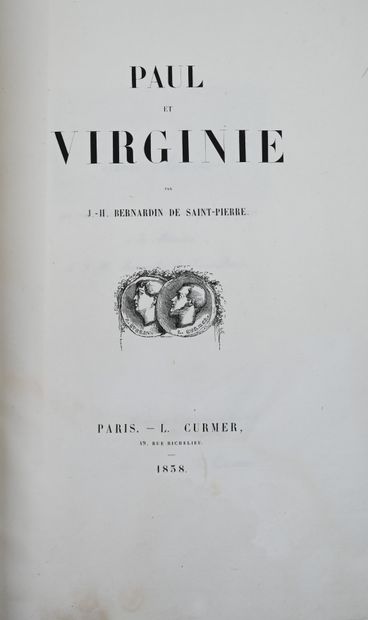 null BERNARDIN DE SAINT-PIERRE (J.-H.). Paul et Virginie. P., L. Curmer, 1838. Gr....