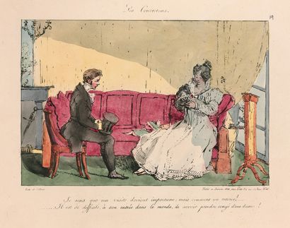 null LAMI (Eug.). Les Contretems en caricatures. P., Gide, s. d. (1824). In-4 oblong,...