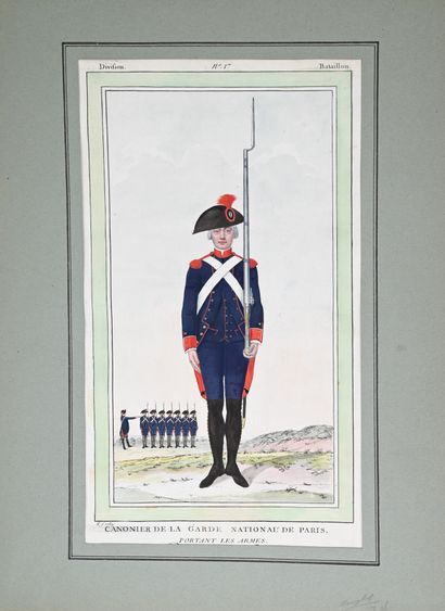 null COSTUMES MILITAIRES. – Hoffmann (Nicolas). 1789. Garde nationale de Paris, dédiée...