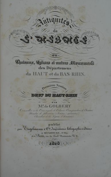 null ALSACE. GOLBERY (Aimé de), SCHWEIGHAEUSER (Jean Geoffroy).

Antiquités de l’Alsace...
