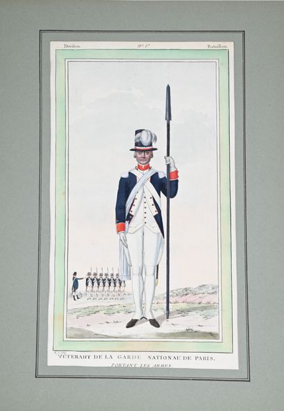 null COSTUMES MILITAIRES. – Hoffmann (Nicolas). 1789. Garde nationale de Paris, dédiée...