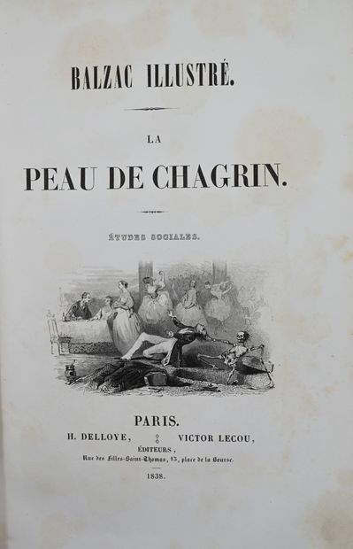 null BALZAC (H. de). La Peau de chagrin. Études sociales. P., Delloye - Lecou, 1838....