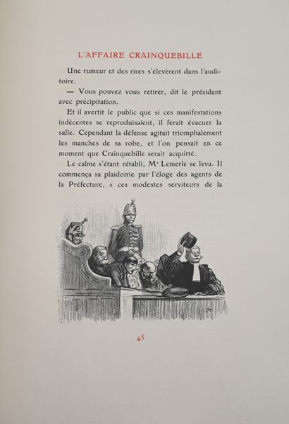 null FRANCE (A.). The Crainquebille Affair. P., Pelletan, 1901. Gr. in-8, br. cover...
