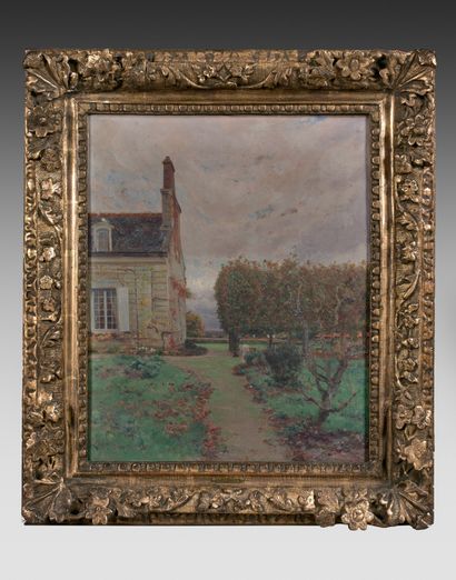 null Victor BINET (1849-1924)

Autumn garden

Canvas signed lower left.

Carved and...