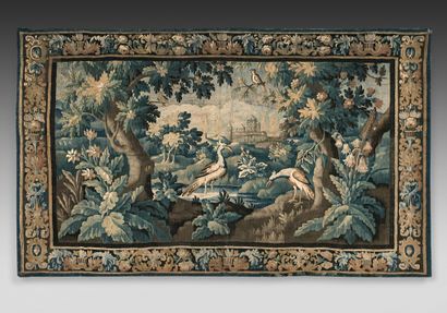 null AUBUSSON

Woolen tapestry panel representing an architectural landscape with...