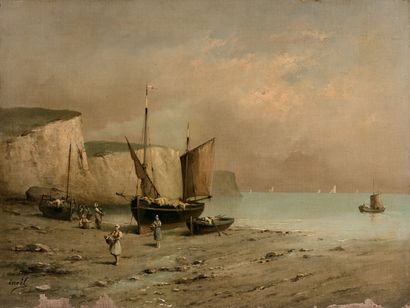 null French school of the 19th century

Return from fishing in Normandy

Canvas signed...