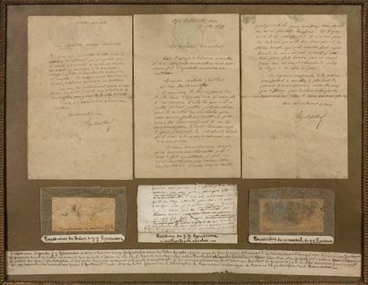 Jean-Jacques ROUSSEAU (1712-1778) Manuscrit autographe (fragment) et reliques; 1...