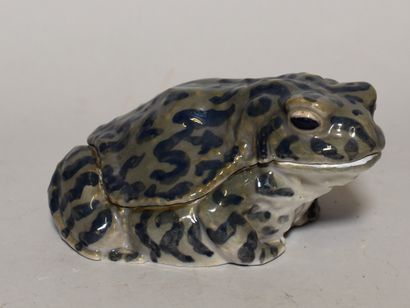 null COPENHAGEN: Porcelain toad box with natural decoration. 16 cm long

Lot delivered...
