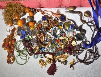 null LOT OF Fancy JEWELRY and SWATCH WATCHES in three boxes, one of which is in Indian...
