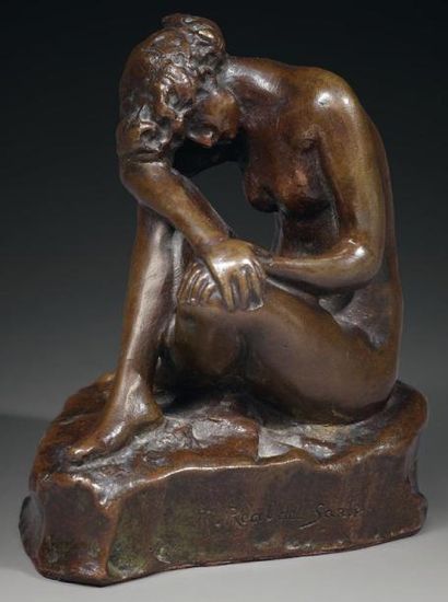 Maxime REAL DEL SARTE (1888-1954) Le Repos Épreuve en bronze à patine brune. Haut....