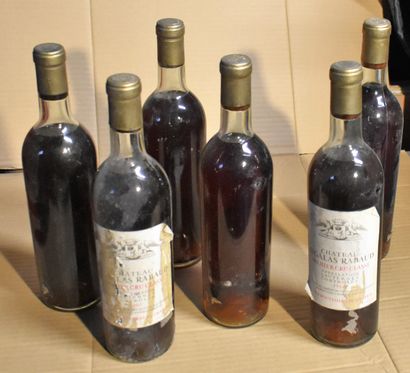 SIGALAS RABAUD 1952 : 6 bouteilles (2 sans...