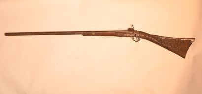 RIFLE with hammer, the stick with decoration...