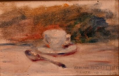 null Lucien BOULIER (1882-1963) : Portrait et paysage, dans le goût de Renoir, Nature-morte...