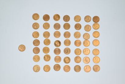 null 50 PIECES of 10 Florins gold, 1897.