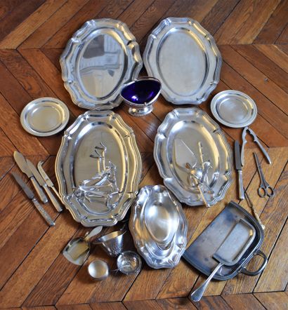 LOT of various silver plated metal.