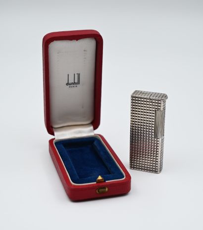 DUNHILL: BRIQUET in silver plated metal with...