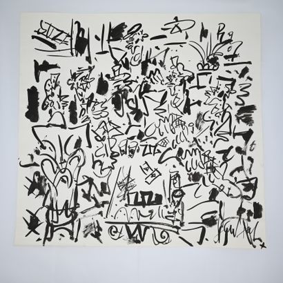 null GEN PAUL (1895-1975) : Suze - Cruxifixion. Two drawings in Indian ink signed...