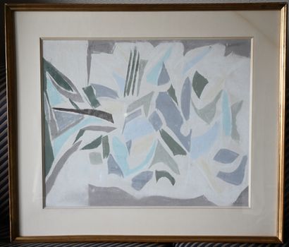 null GOUACHE UNDER GLASS : Composition. Signed Patrice. Height. 44 - Width. 54 cm....