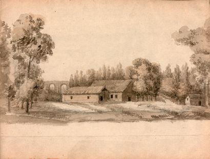 School of the XIXth century

Farm and aqueduct

Pencil...