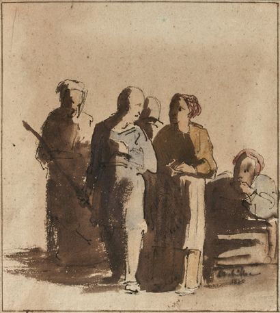 null French school of the 19th century

Meeting of women

Drawing in wash and ink.

Height...