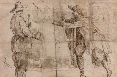 null École Florentine du XVIIe siècle

Deux hommes

Plume et encre brune.

Haut....