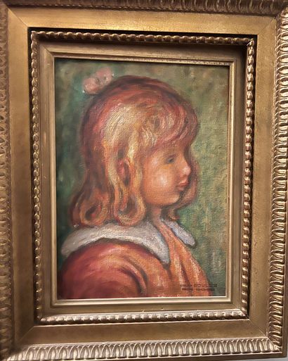 null Lucien BOULIER (1882-1963) : Baigneuse - Portrait d’enfant dans le goût de Renoir....