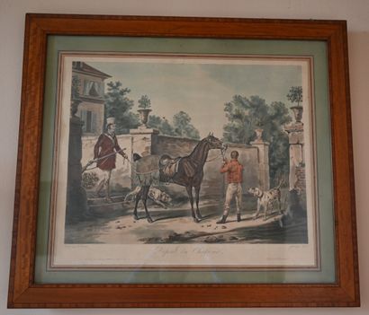 null TWO English engravings: Black Monday and Dulce Domum. Frame: Height 75,5 - Width...