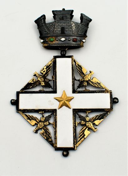 null Commander's Cross of the Italian Order of Merit, created in 1951, in vermeil,...