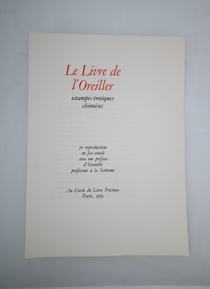 null "Le livre de l'oreiller", Paris, Au cercle du livre précieux, 1963. 50 reproductions...